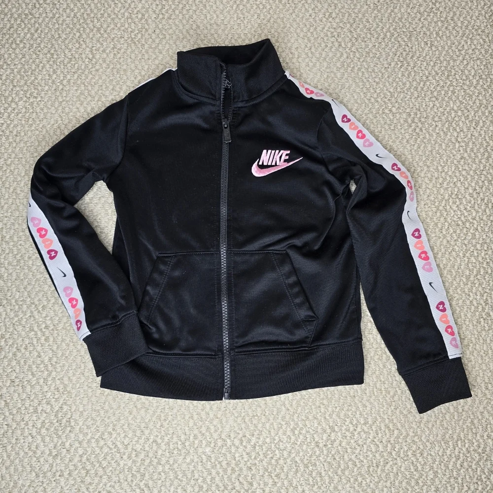 Nike Black Jacket with Pink Logo